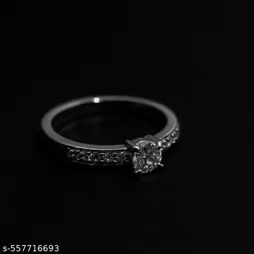 WHITE AD SINGLE NAG RING FOR GIRLS AND WOMENS