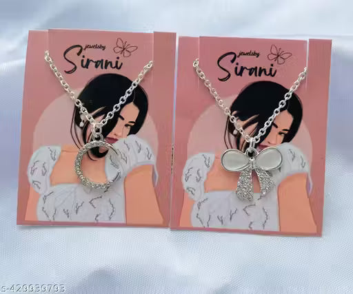 Jewelsbysirani Pack of 2 ( Moon , Bow ) Stylish trendy elegant
