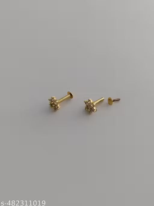 RAIGUR 18k yellow gold plated AD earring for girl and women