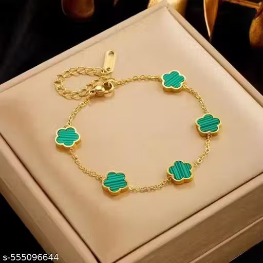 bracelet for woman chain Fashion Stylish Clover Bracelet for Women & Girls