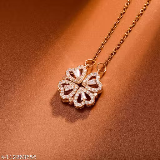 Simple Light Luxury Stainless Steel Jewellery Magnetic Two-Wear Clavicle Chain Diamond